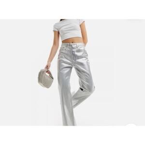 NWT Abercrombie fitch Silver Jeans Sz 28/6 Curve Love90s Straight High Rise NEW